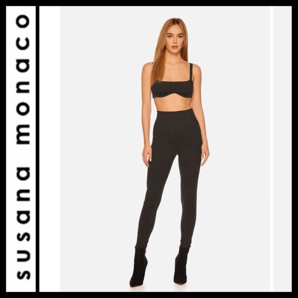 NWOT Susana Monaco High Waisted Legging - Picture 2 of 11